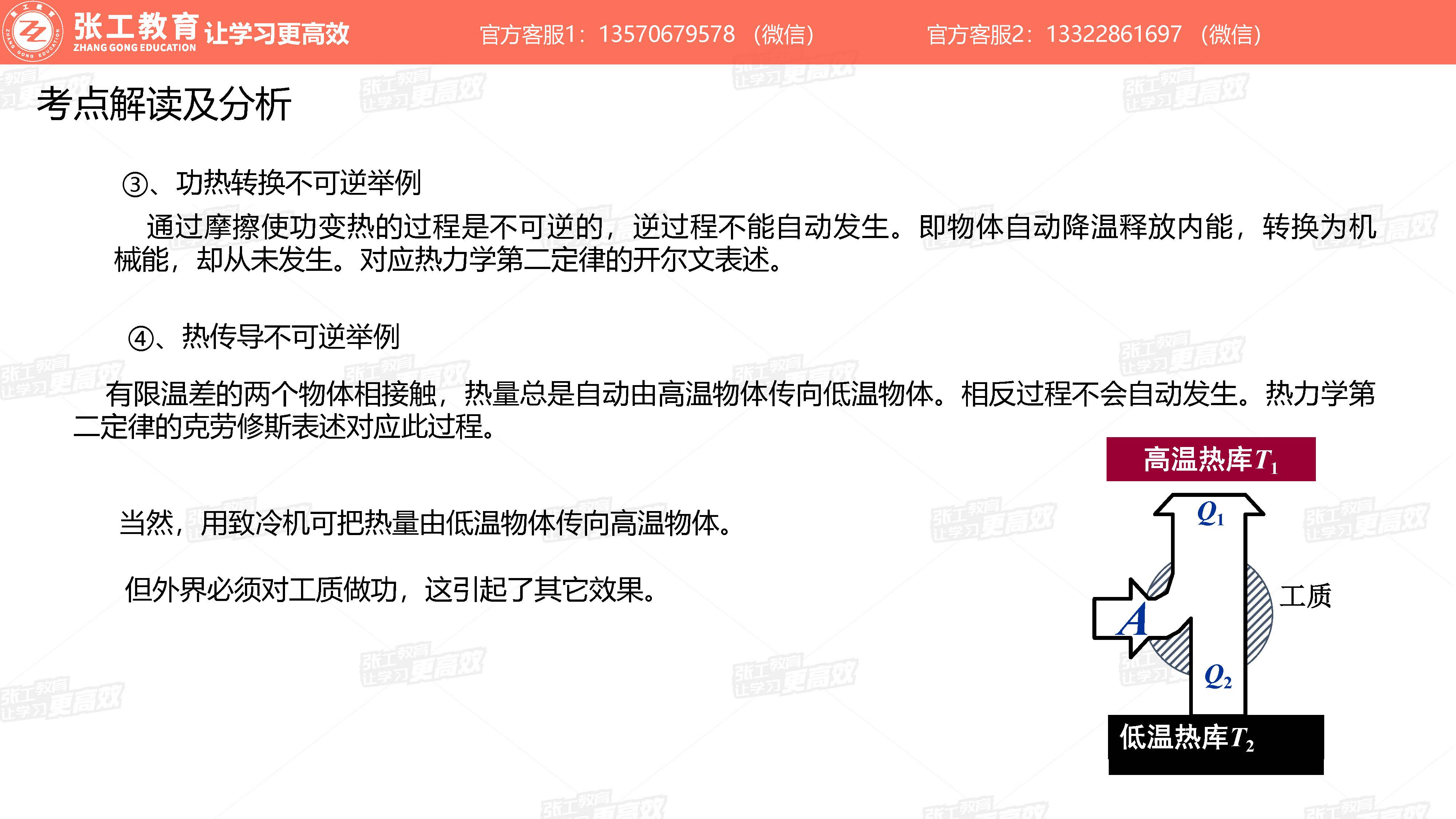 功热转换不可逆举例、热传导不可逆举例